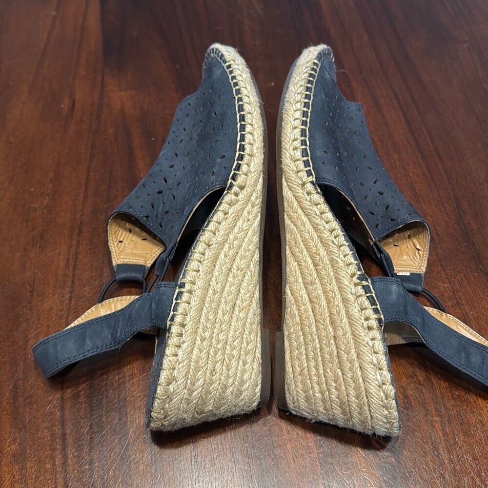 Clarks Artisan Petrina Navy Nubuck Wedges Espadri… - image 7